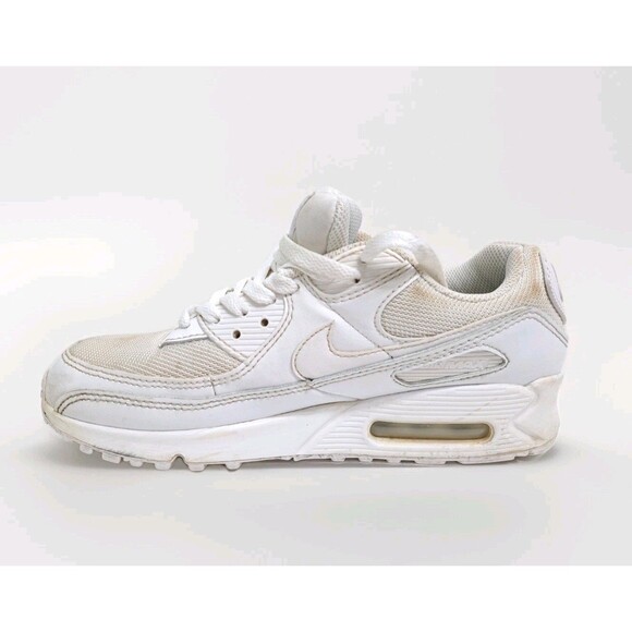 Nike Air Max 90 Men's Size 7.5 Triple White CN8490-100 Sneaker - Picture 5 of 11